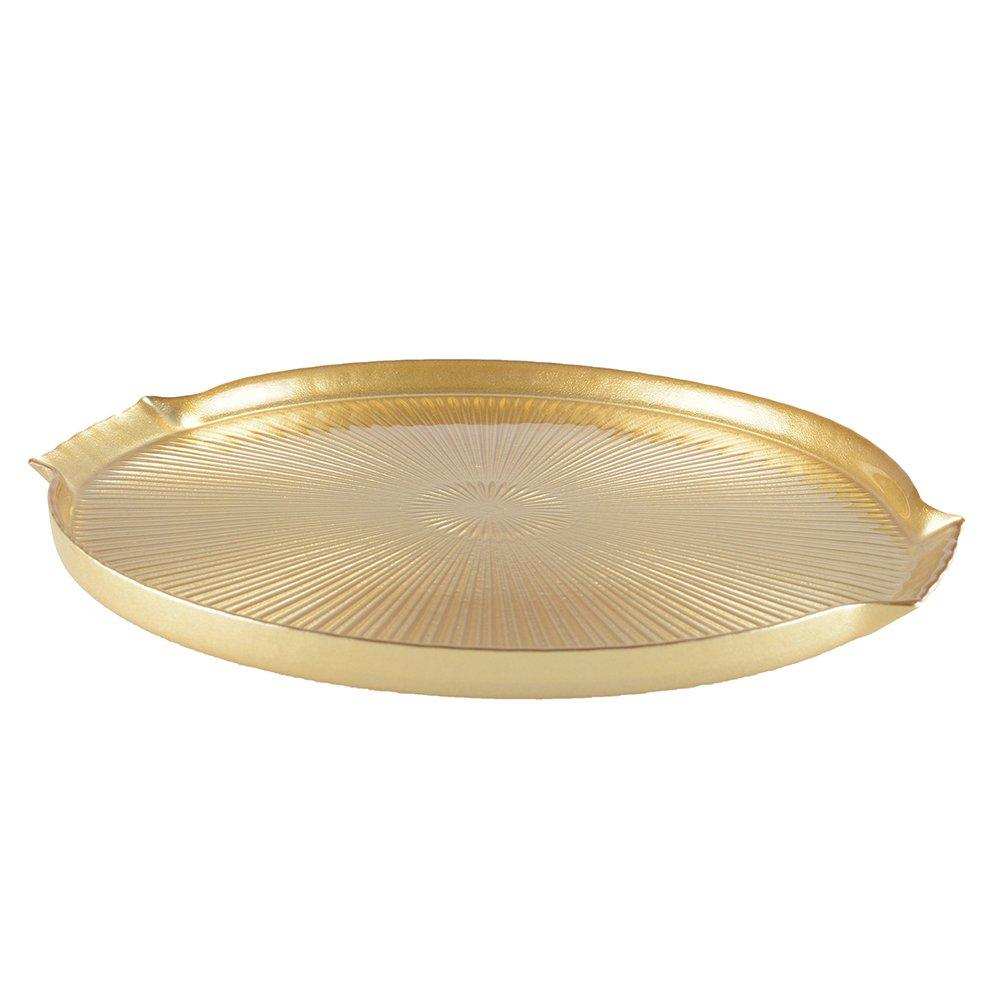 GOLDENE GLASKÄSEPLATTE 30X28X2CM - HomeDesign Knaus