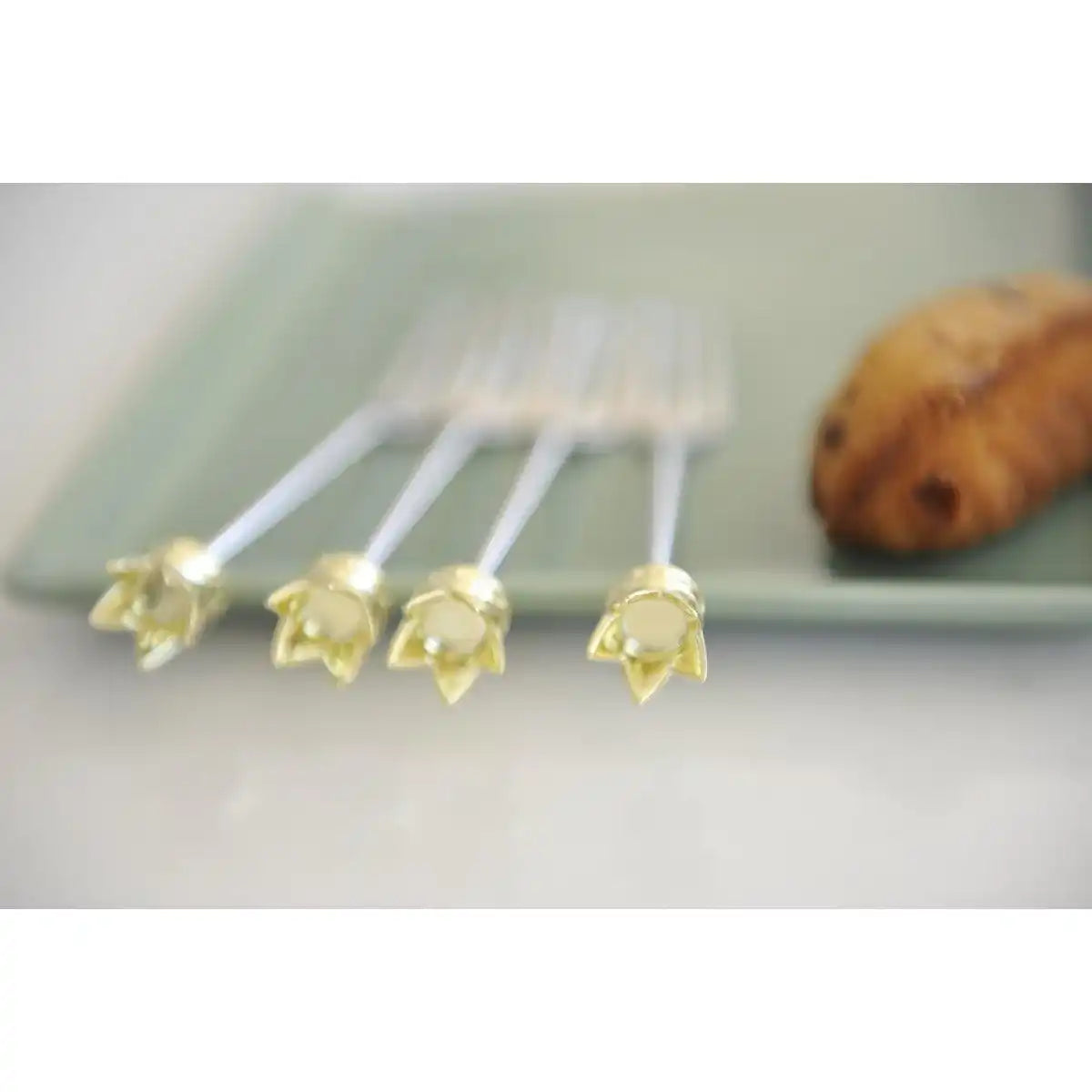 GOLDENE KRONENKUCHENGABEL - 4ER-SET - HomeDesign Knaus