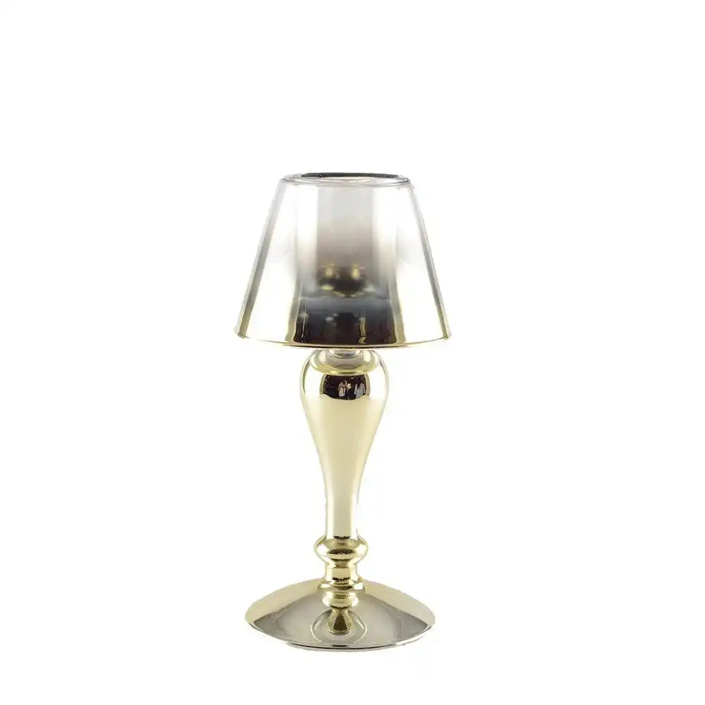 GOLDENER KERZENHALTER AUF STÄNDER 12,5X12,15X25CM - HomeDesign Knaus