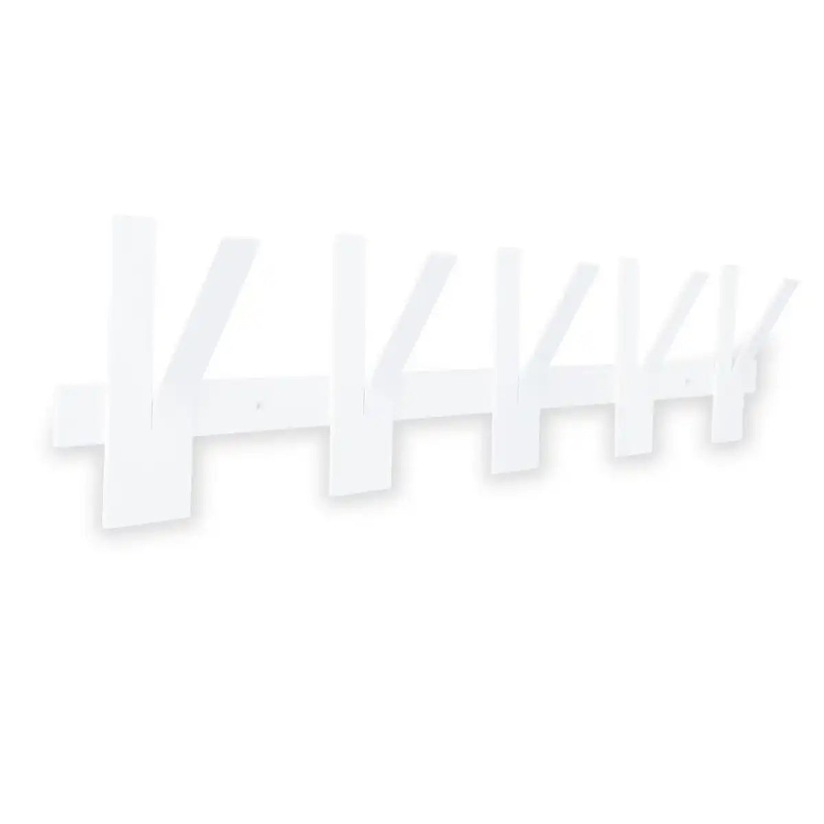 Gorillz Incision - Garderobe - Wandgarderobe - 10 Garderobenhaken - Metall - Weiß - HomeDesign Knaus