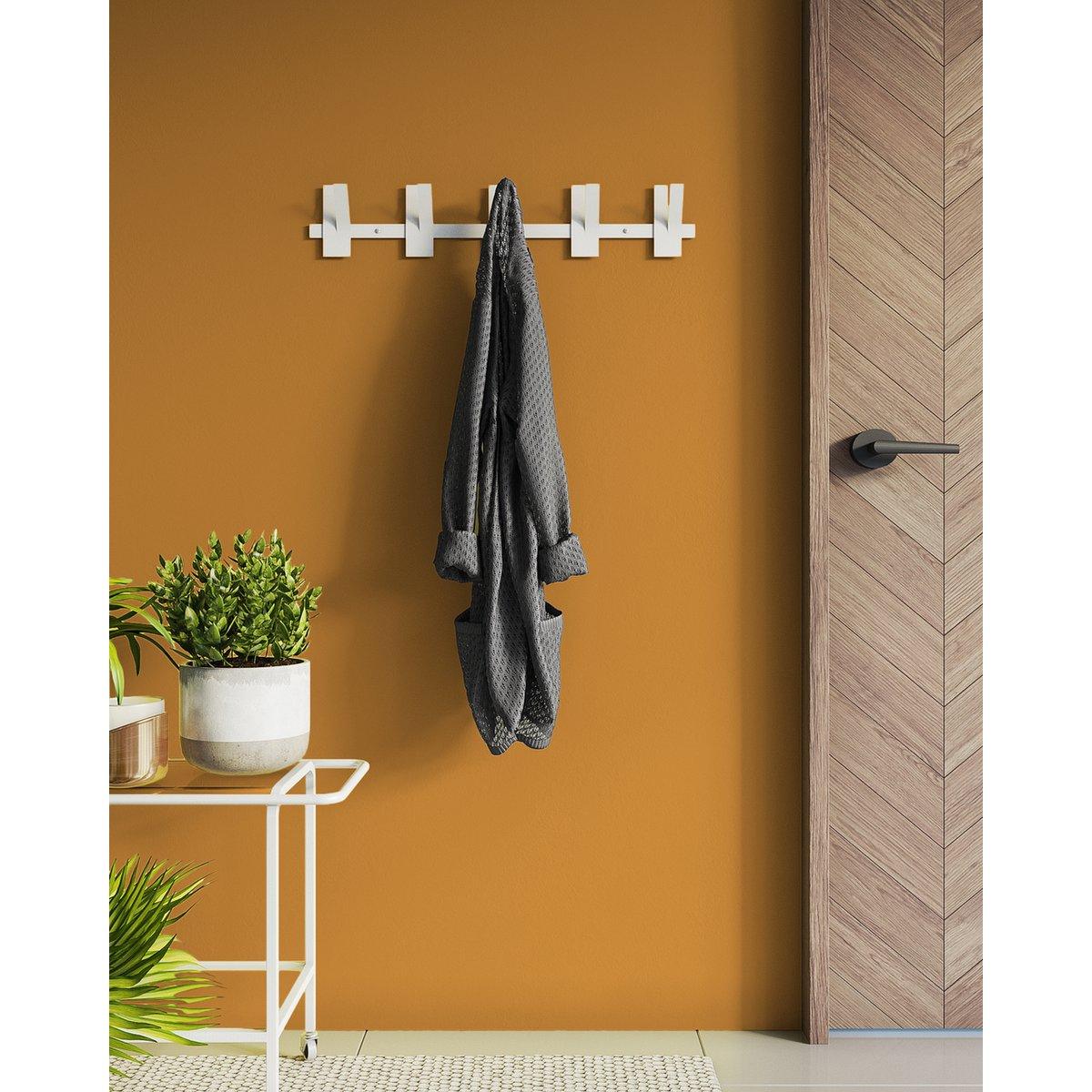 Gorillz Incision - Garderobe - Wandgarderobe - 10 Garderobenhaken - Metall - Weiß - HomeDesign Knaus