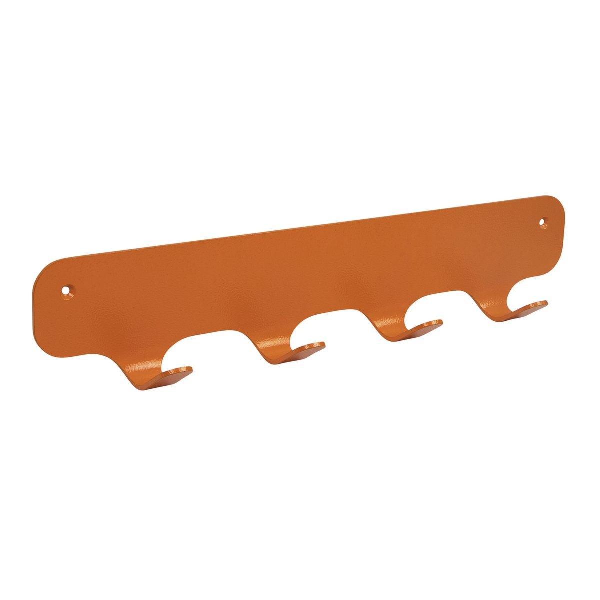 Gorillz Rounded Four Industrielle Wandgarderobe 4 Kleiderhaken – Orange - HomeDesign Knaus