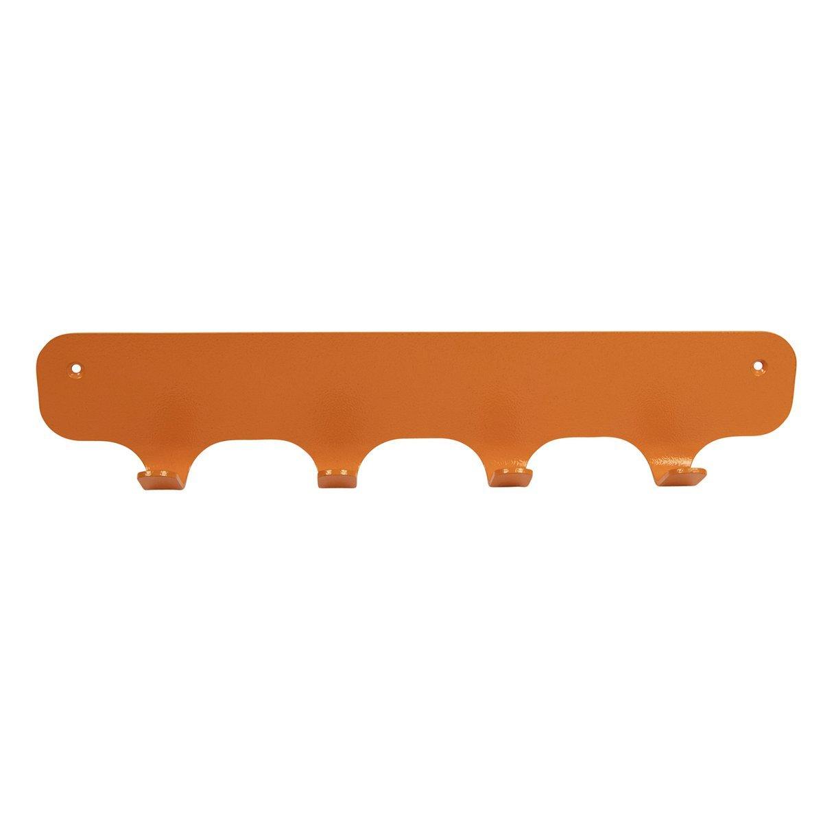 Gorillz Rounded Four Industrielle Wandgarderobe 4 Kleiderhaken – Orange - HomeDesign Knaus