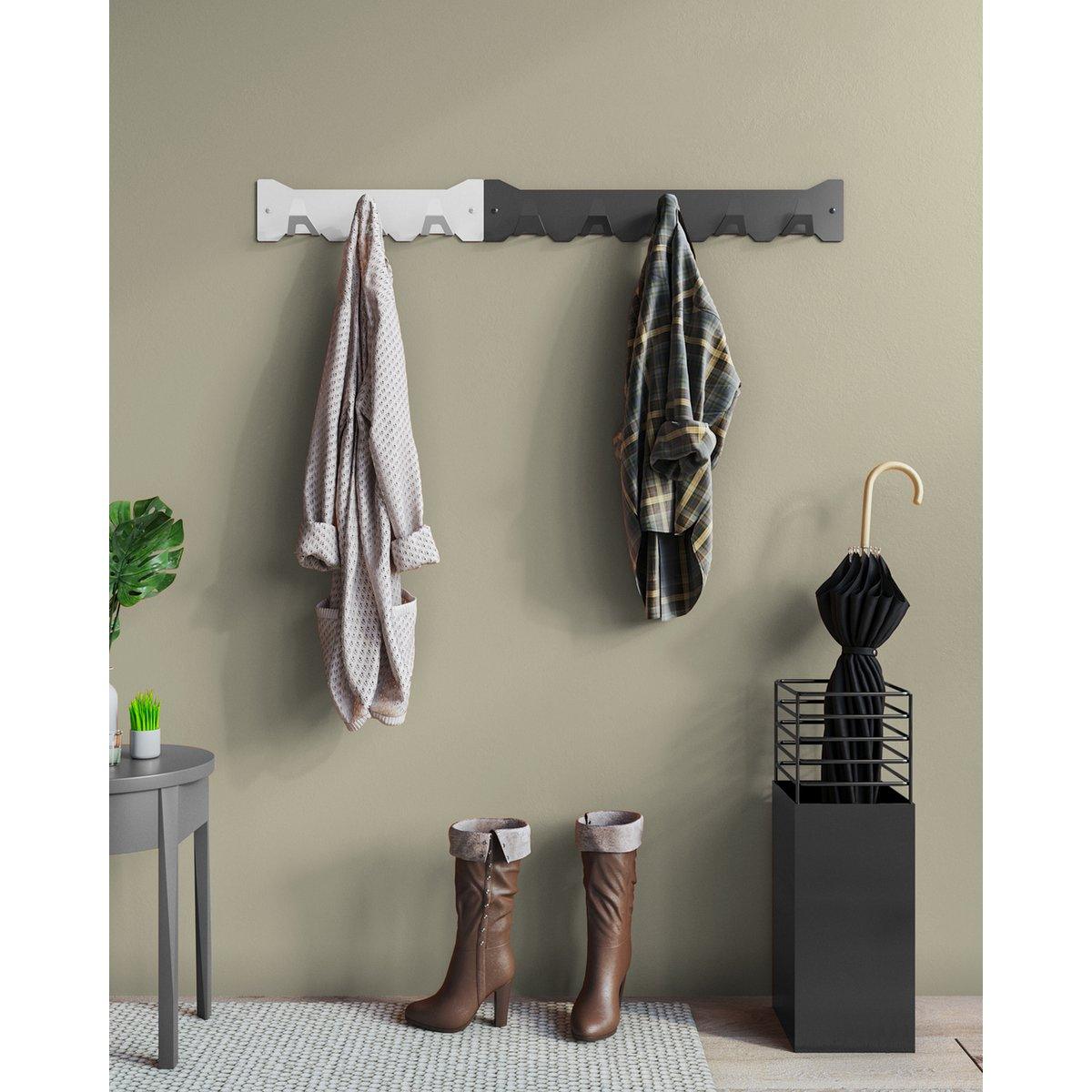 Gorillz Triangle Five - Wandgarderobe - Industrial - Garderobe - 5 Haken - Grün - HomeDesign Knaus