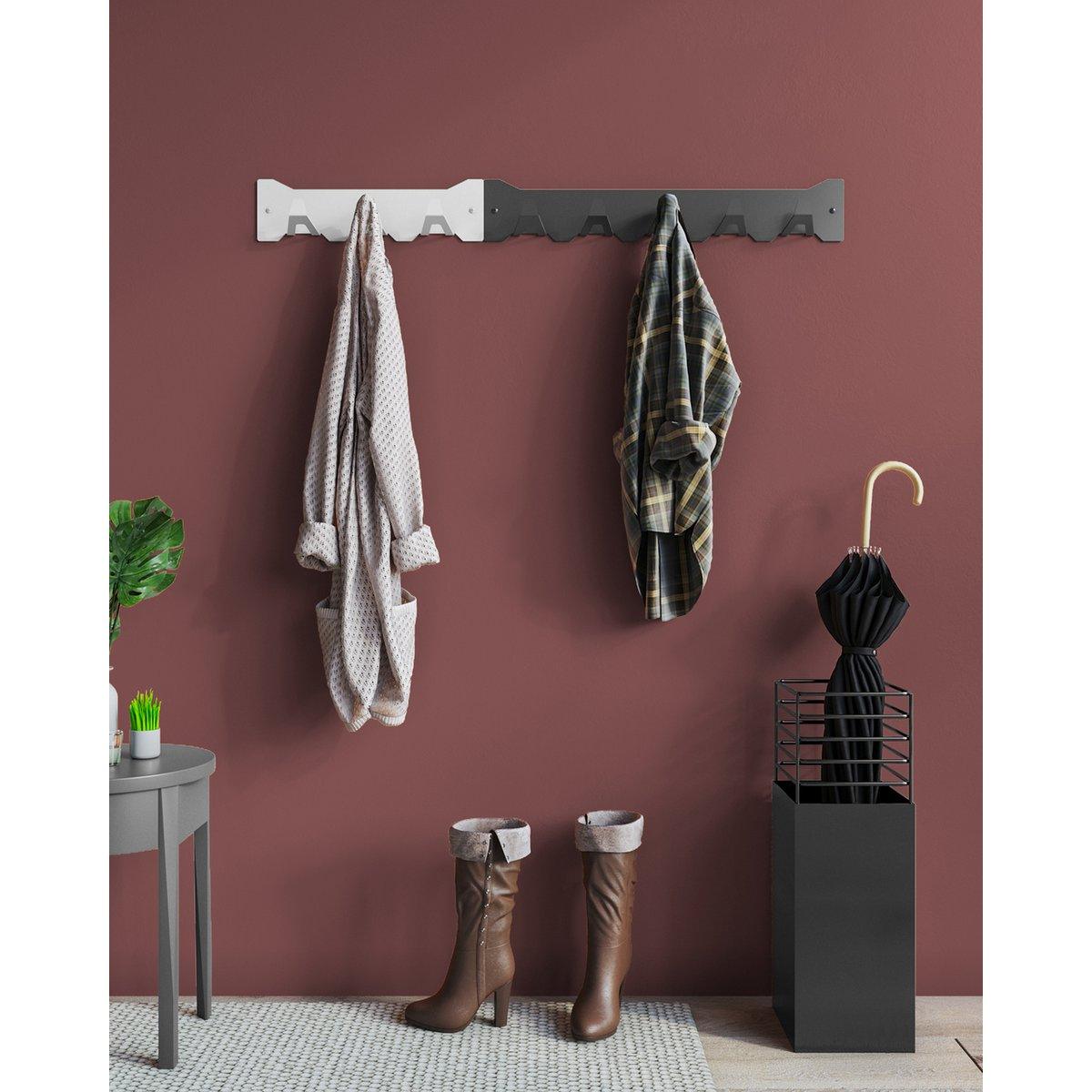 Gorillz Triangle Five - Wandgarderobe - Industrial - Garderobe - 5 Haken - Grün - HomeDesign Knaus