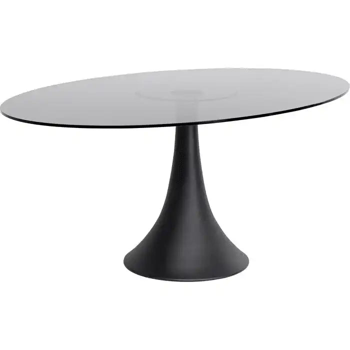 Grande Oval Esszimmertisch pulverbeschichtet Sicherheitsglas 180 cm - HomeDesign Knaus