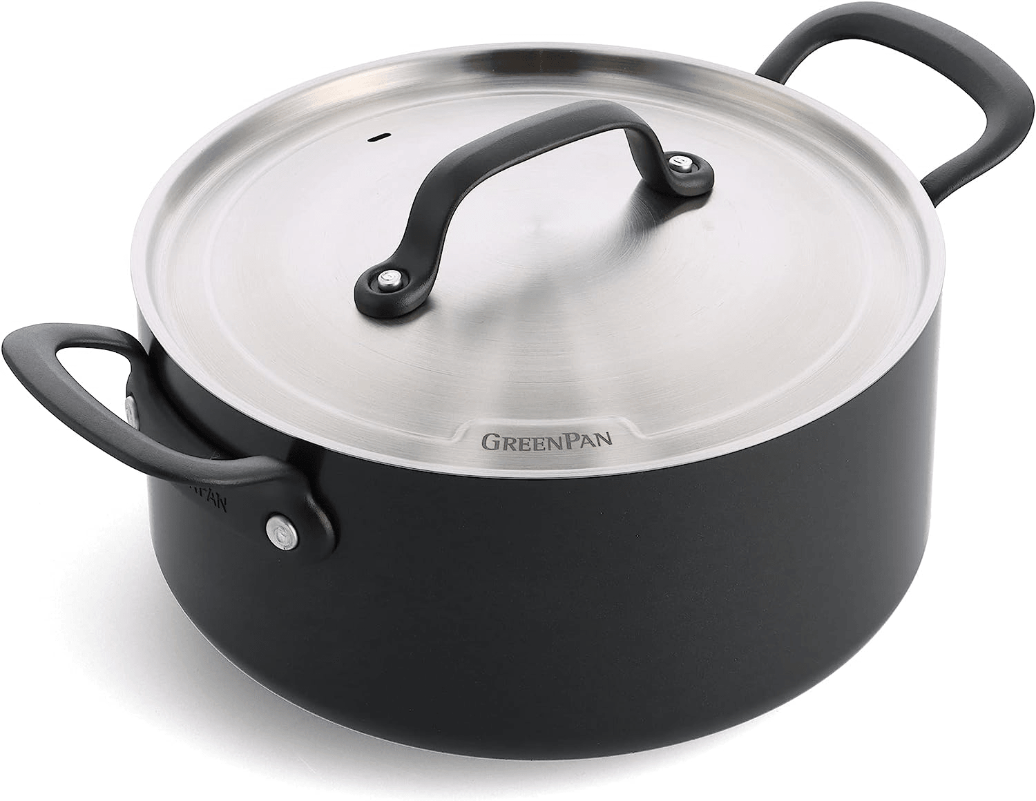 GreenPan Craft Hartanodisierte gesunder keramischer Antihaft-Kochtopf 24 cm/4,9 Liter - HomeDesign Knaus