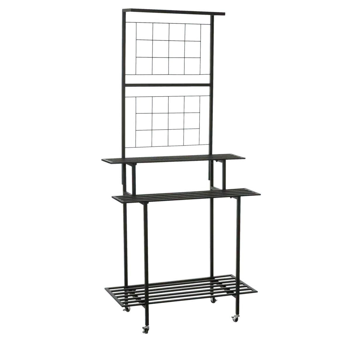 Greenrax Pflanzenständer – L90 x B44 x H190 cm – Metall – Schwarz - HomeDesign Knaus