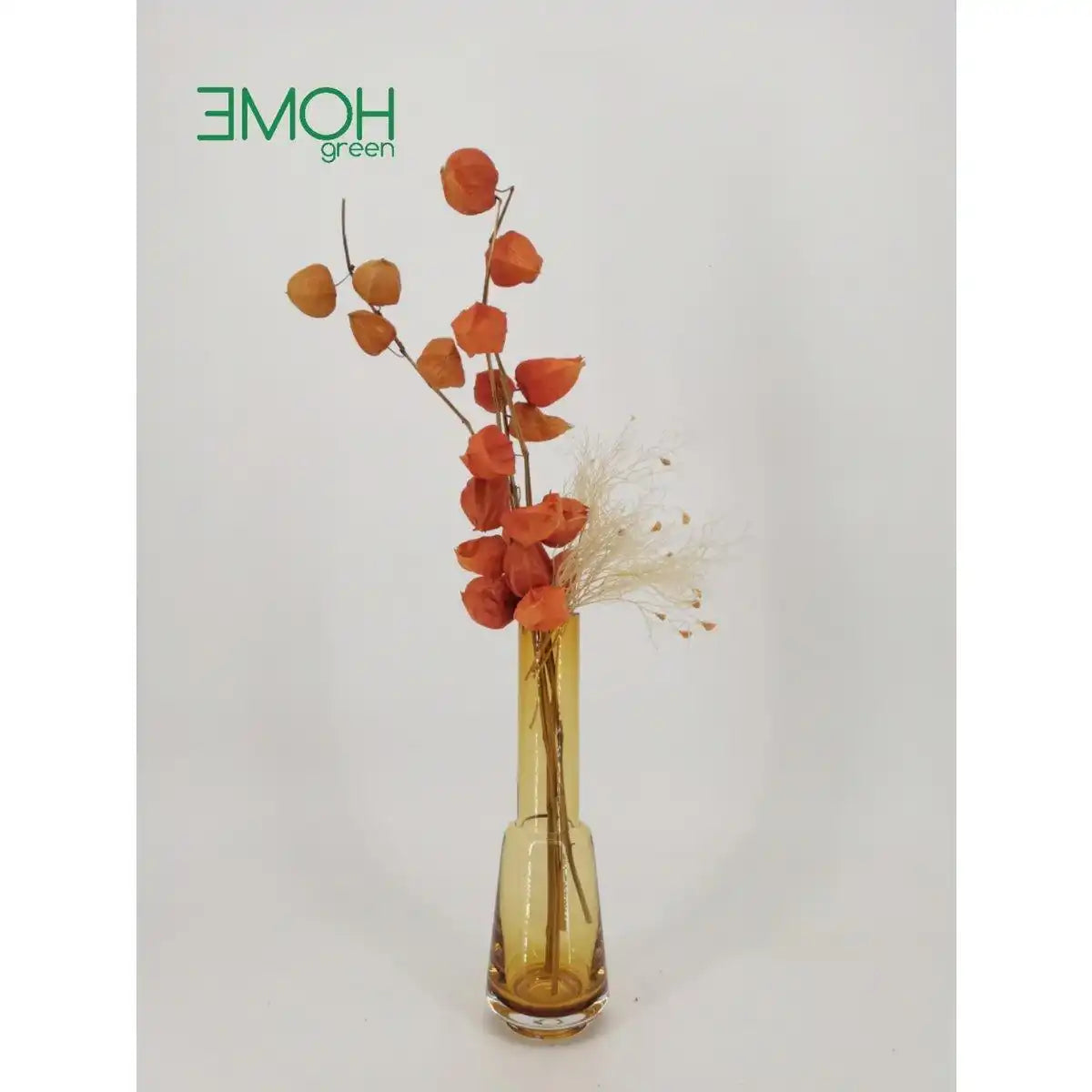 Große, moderne, edle Designvase im Retro-Stil, Bernsteinfarbe, TYLER14AM - HomeDesign Knaus