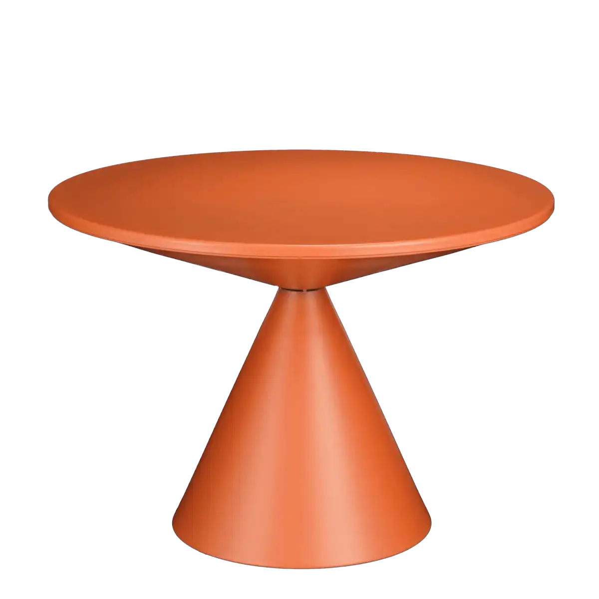 Großzügiger Beistelltisch – H42 x Ø60 cm – Metall – Orange - HomeDesign Knaus