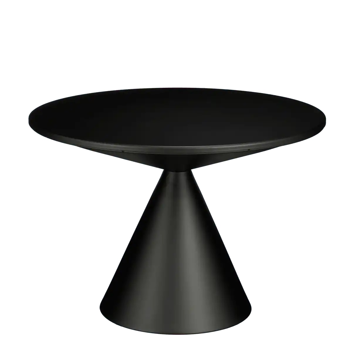 Großzügiger Beistelltisch – H42 x Ø60 cm – Metall – Schwarz - HomeDesign Knaus