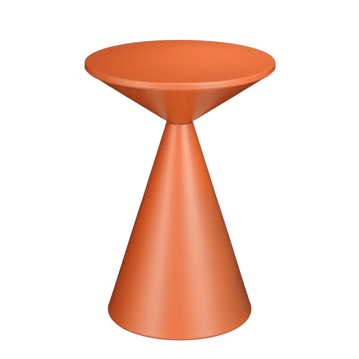 Großzügiger Beistelltisch – H55 x Ø40 cm – Metall – Orange - HomeDesign Knaus