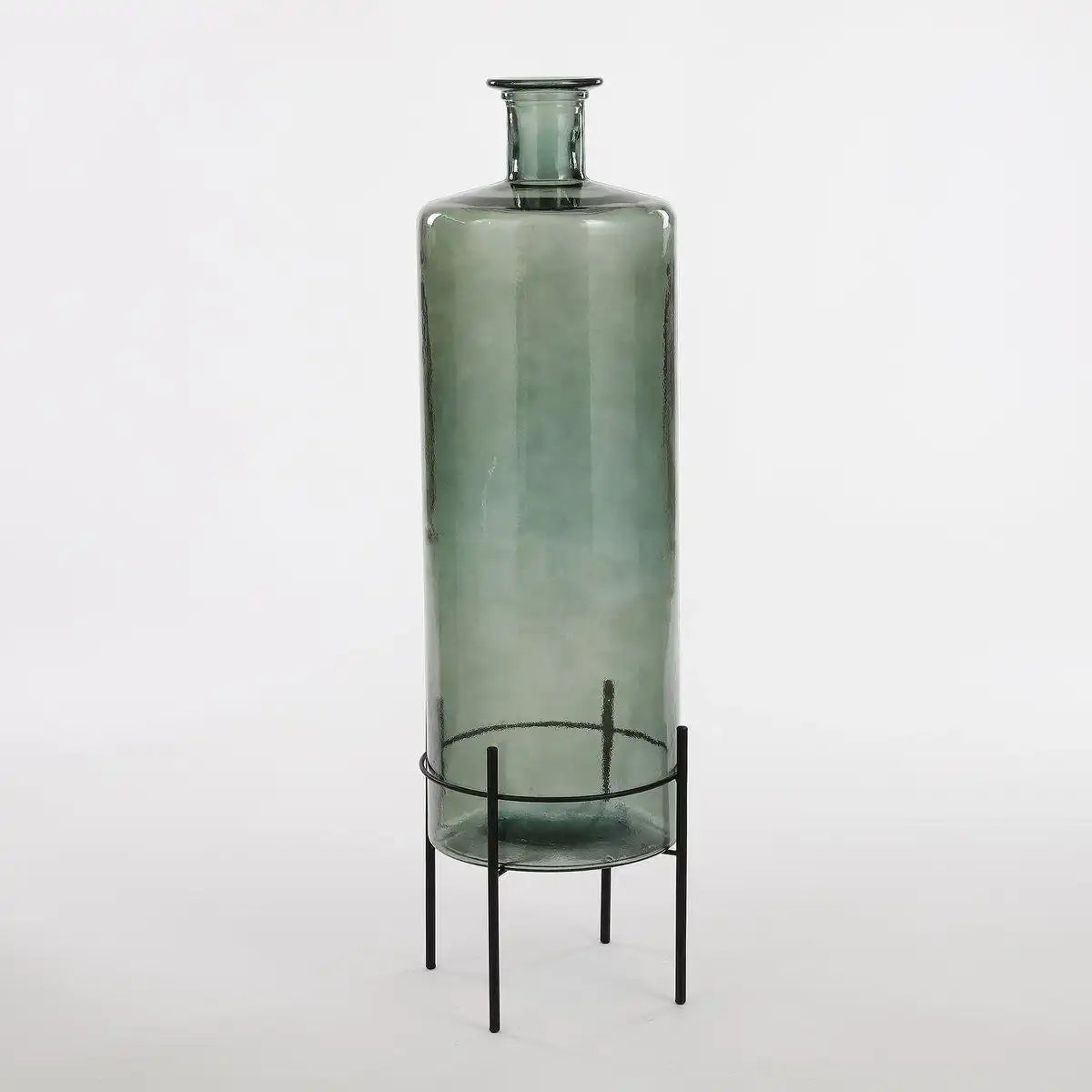 Guan Flaschenvase - H75 x Ø25 cm - Recyceltes Glas - Grün - HomeDesign Knaus