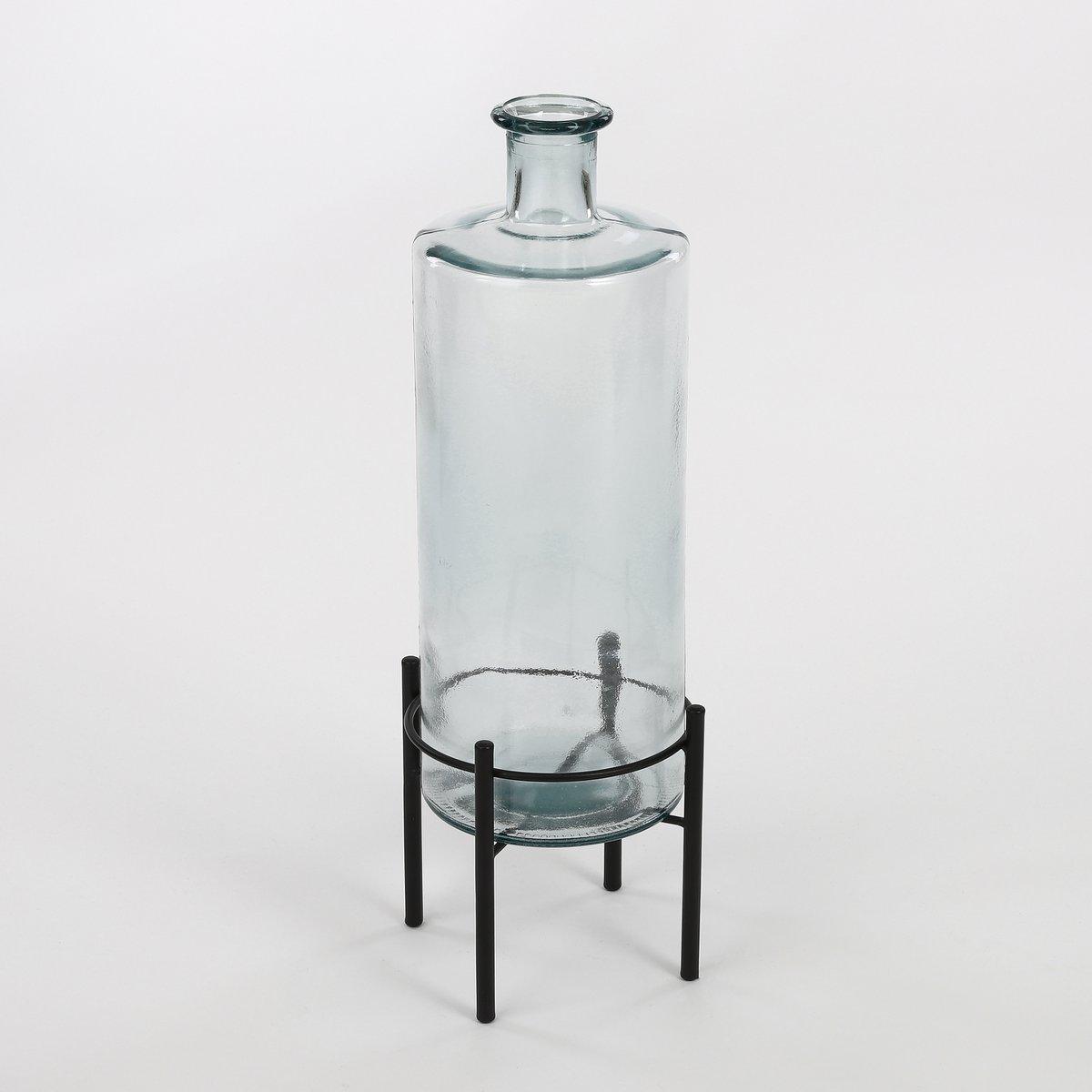 Guan-Flaschenvase – H75 x Ø25 cm – recyceltes Glas – transparent - HomeDesign Knaus