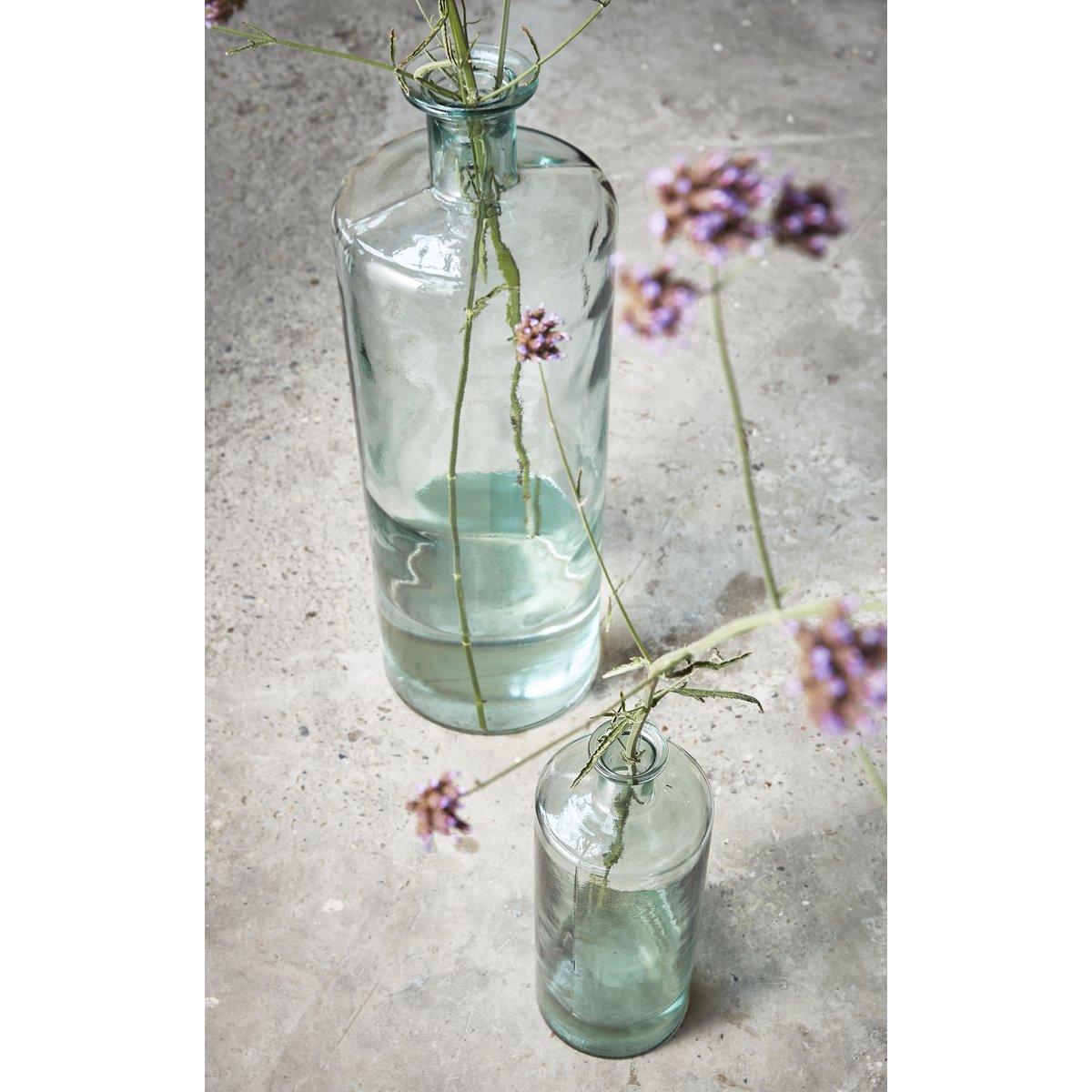 Guan-Flaschenvase – H75 x Ø25 cm – recyceltes Glas – transparent - HomeDesign Knaus