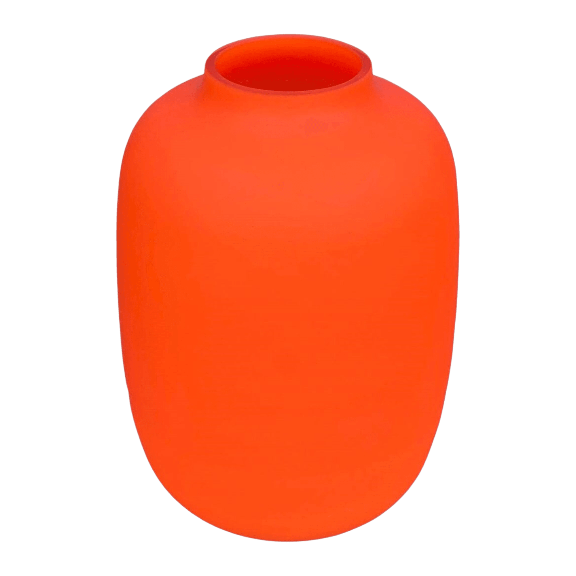 Designer Artic Vase Neon Orange Blumenvase Handarbeit H35 cm - HomeDesign Knaus