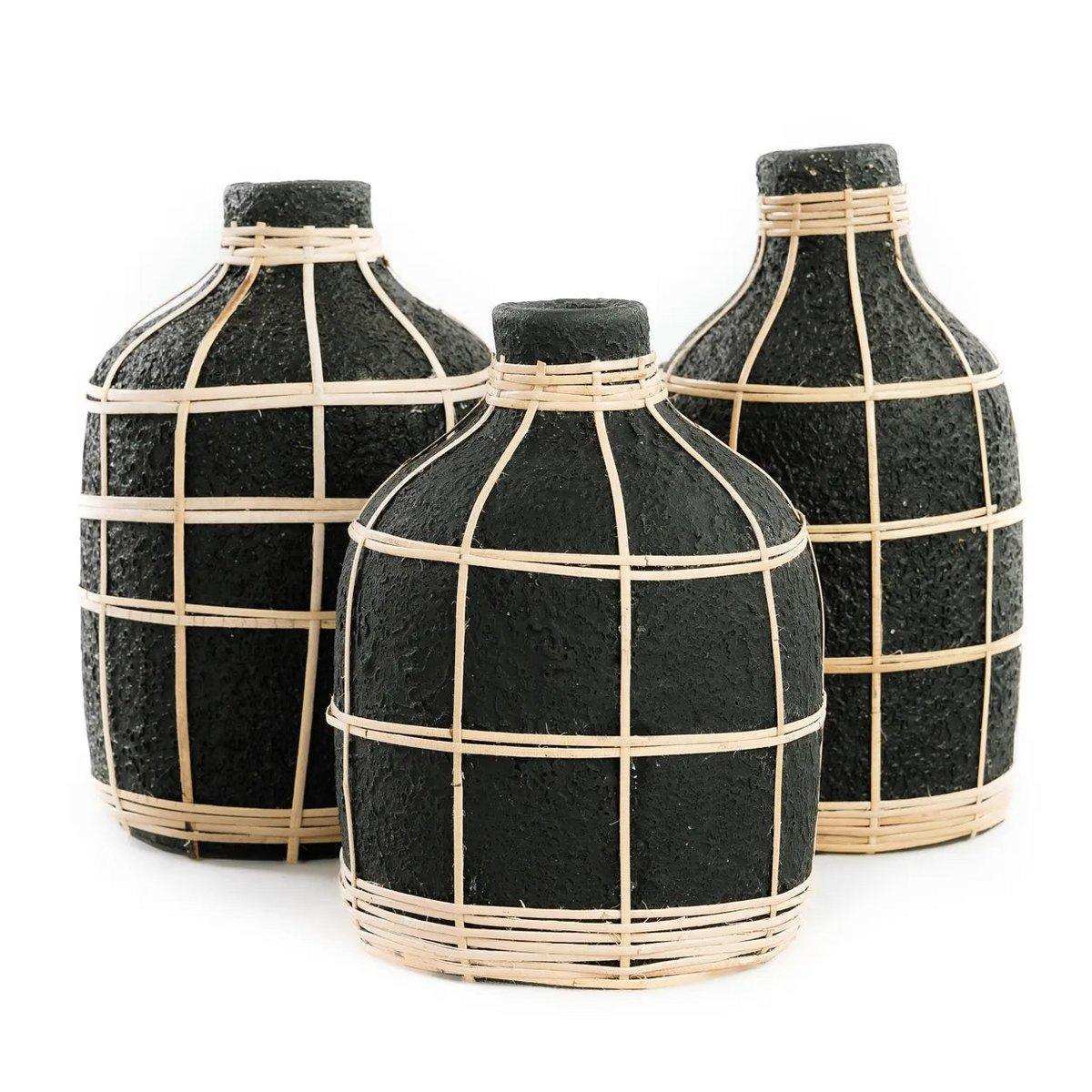 Handgeflochten Vase Whoopy Rattan Natur - HomeDesign Knaus