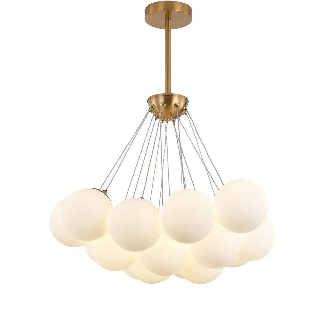Hängelampe Emily Weiß Messign Gold - HomeDesign Knaus