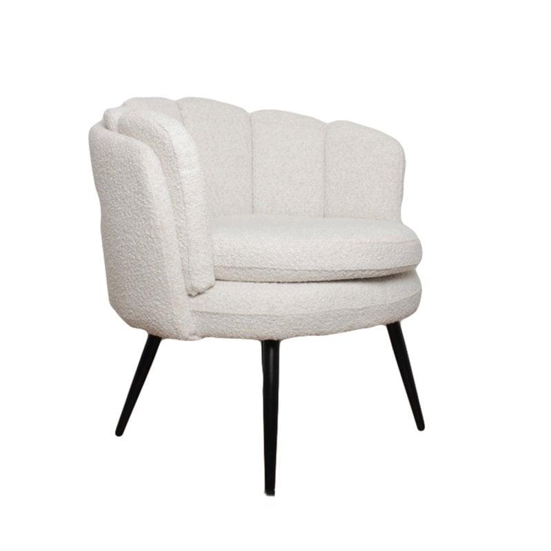 High five Loungesessel white pearl (boucle) - HomeDesign Knaus