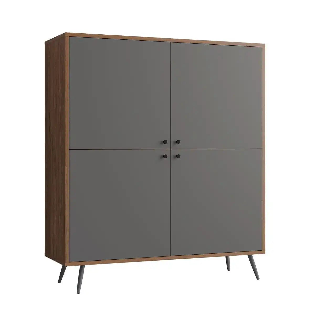 Highboard Walnuss/Grau - HomeDesign Knaus