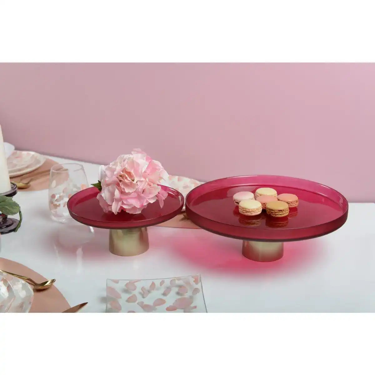 HIMBEER-TABLETT AUF GOLDFUSS 21CM - HomeDesign Knaus