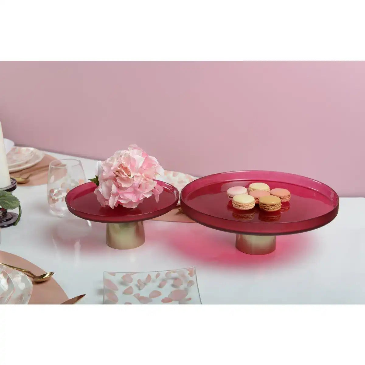 HIMBEER-TABLETT AUF GOLDFUSS 21CM - HomeDesign Knaus