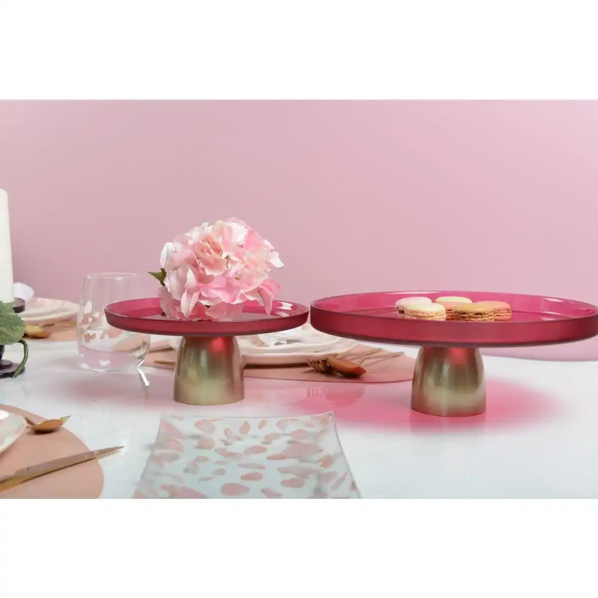 HIMBEER-TABLETT AUF GOLDFUSS 28CM - HomeDesign Knaus