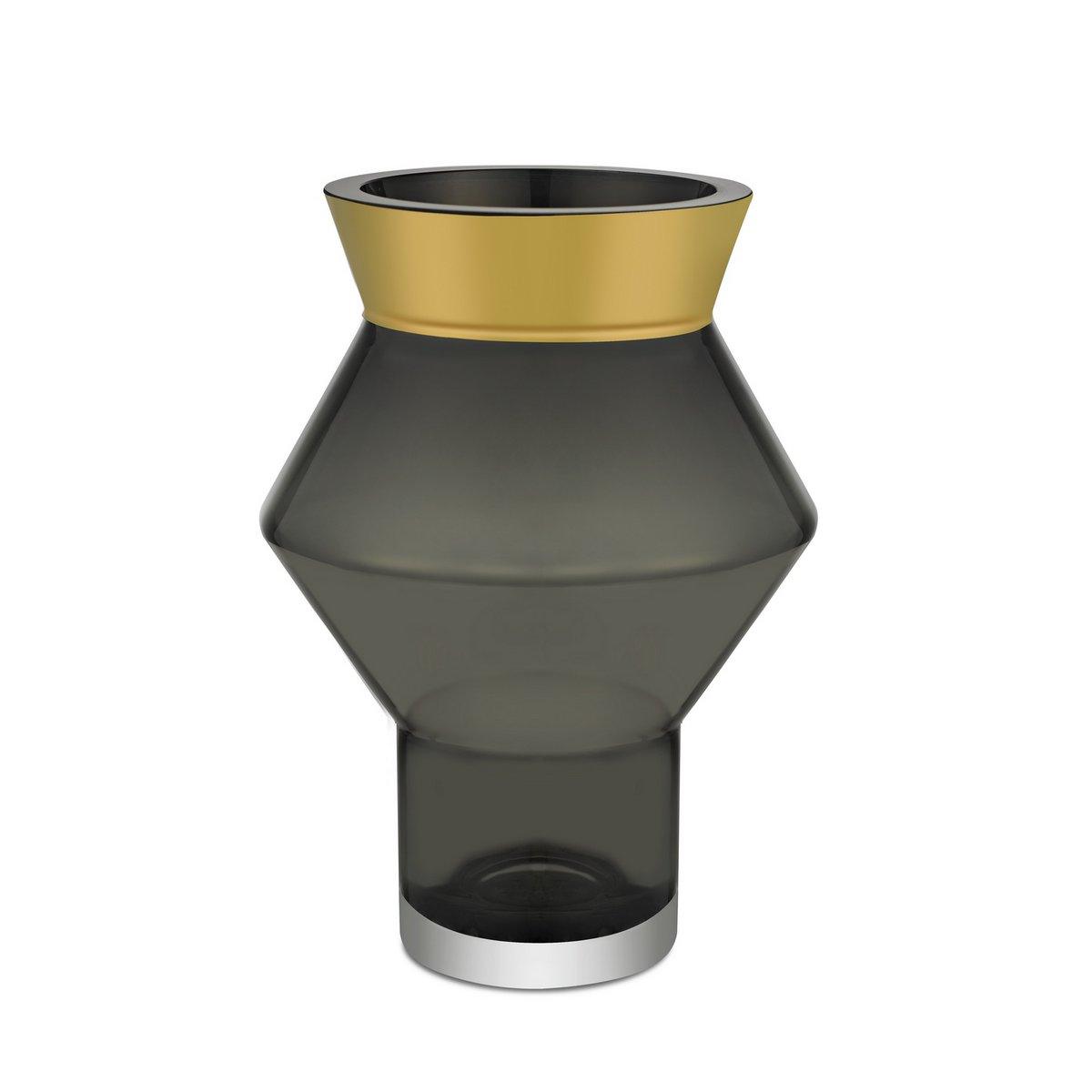 Hochwertige Glasvase mit 24k Goldrand Handgefertigt Vase - HomeDesign Knaus