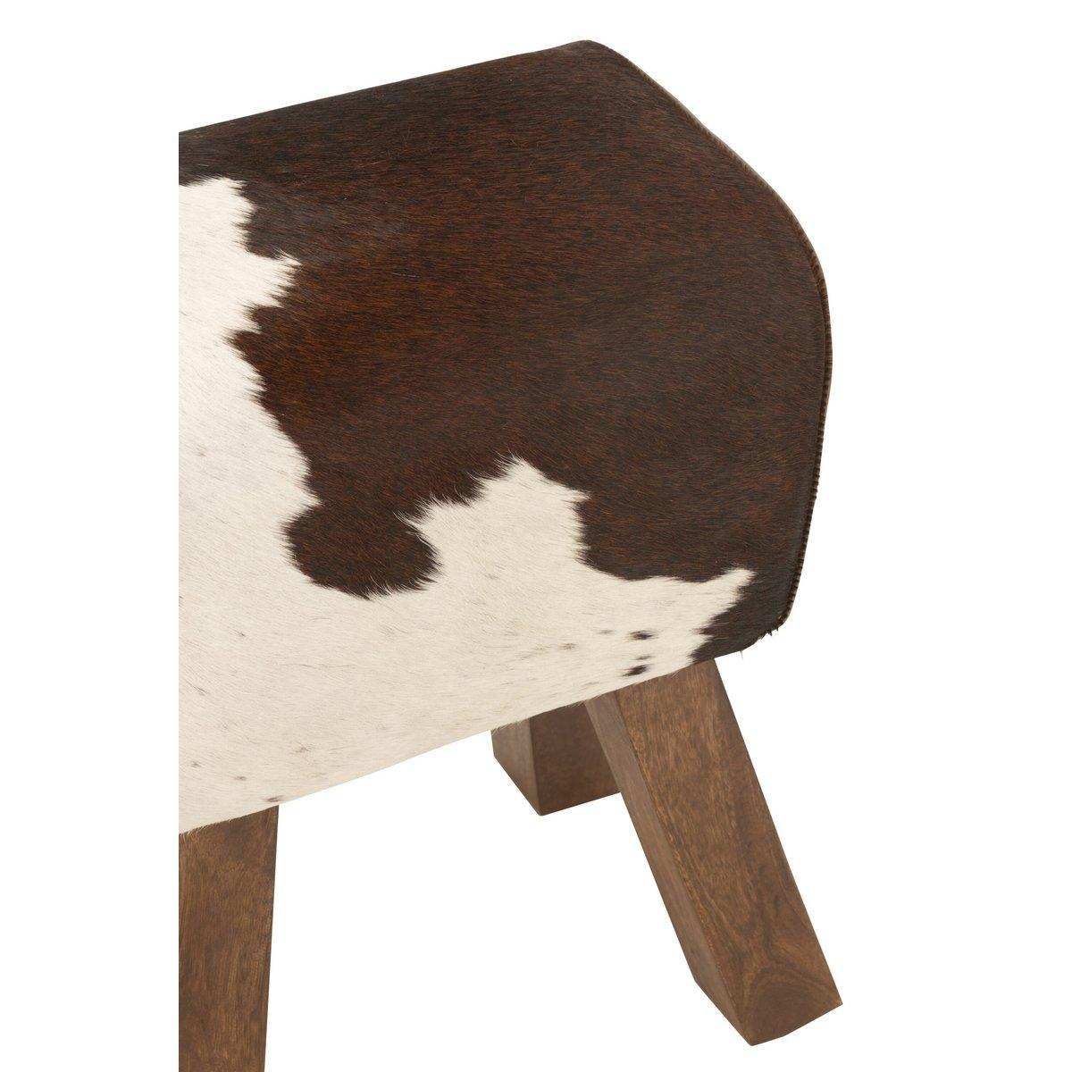 Hocker Kuh Mangoholz Fell Sitzhocker - HomeDesign Knaus