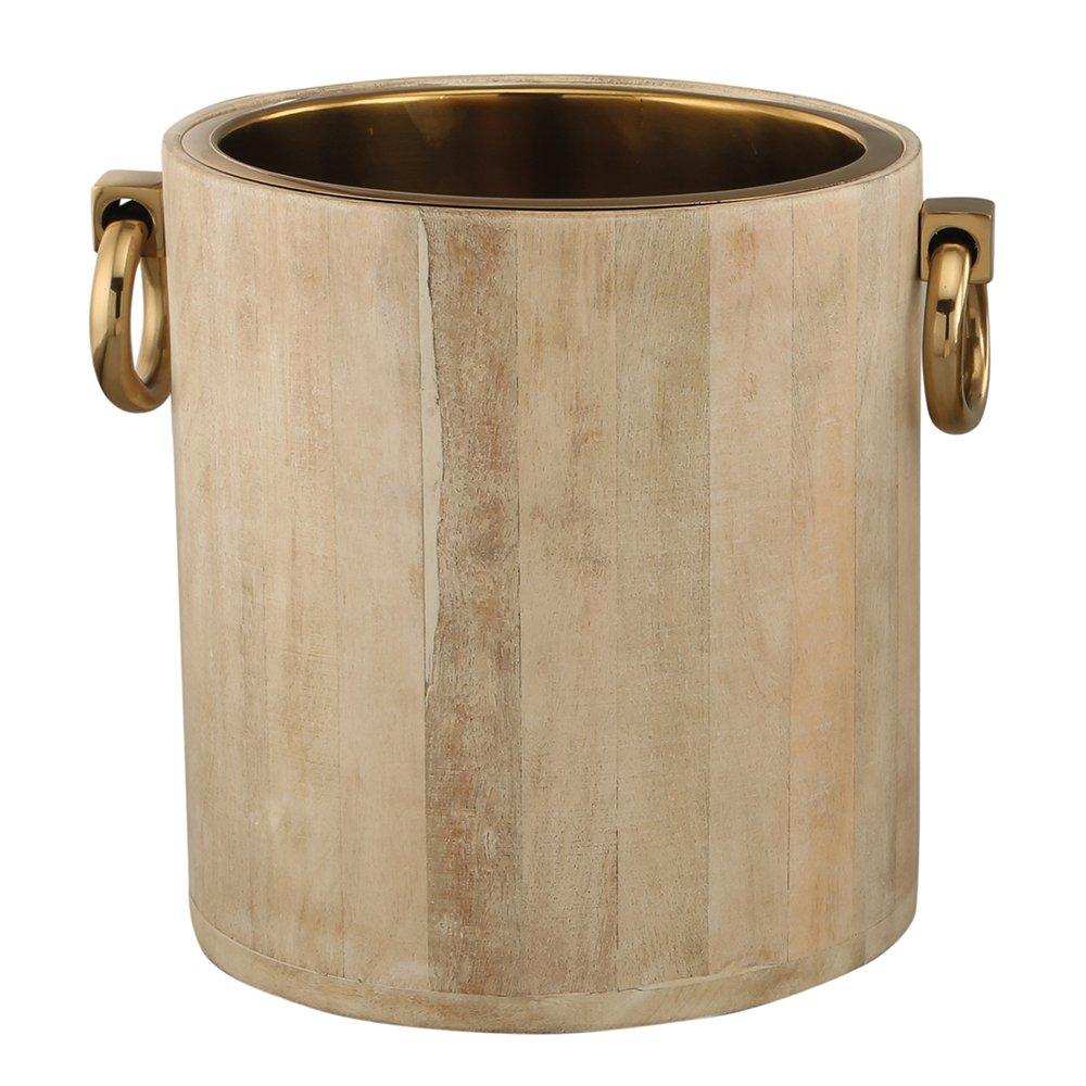 Holz Champagner Holz Metall Dore 25x30x28cm Eimer - HomeDesign Knaus