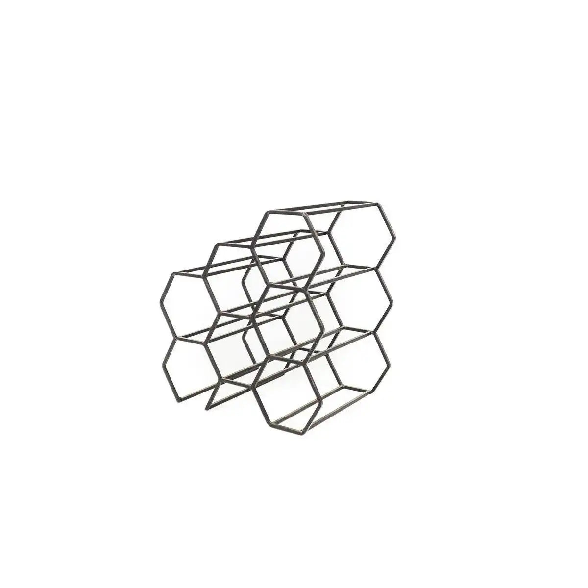 Housevitamin Weinregal aus Metall – Schwarz – 28 x 19 x 29 cm - HomeDesign Knaus