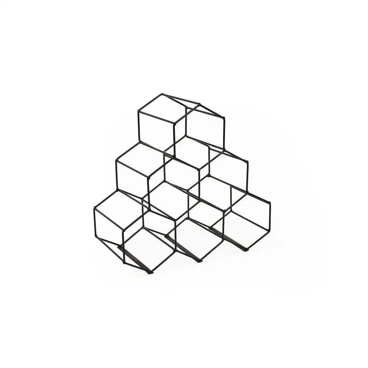 Housevitamin Weinregal – Schwarzes Metall – 32 x 31 x 15 cm - HomeDesign Knaus