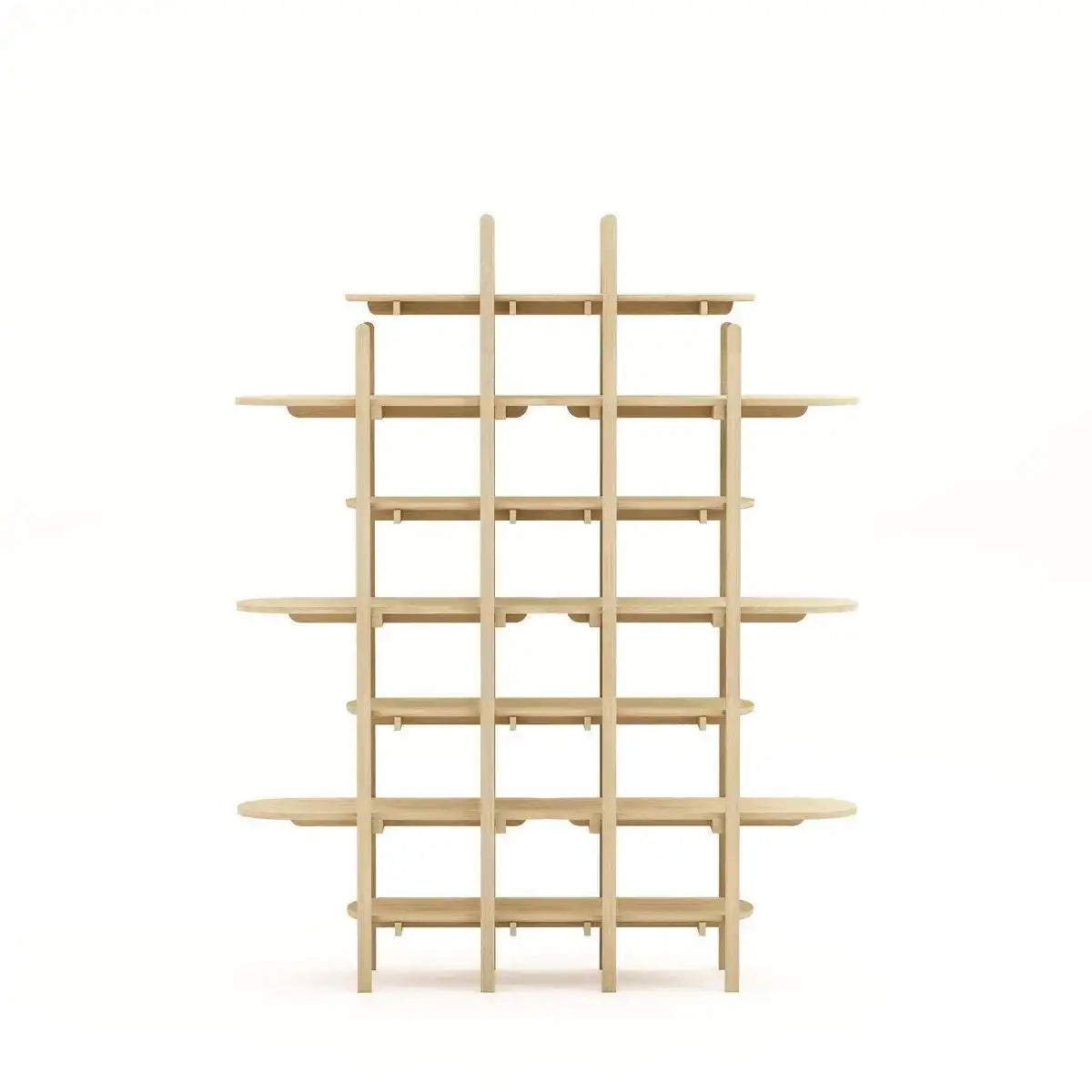 HSM Collection-Bücherregal Breeze-225x180x40-Natur-Teak - HomeDesign Knaus