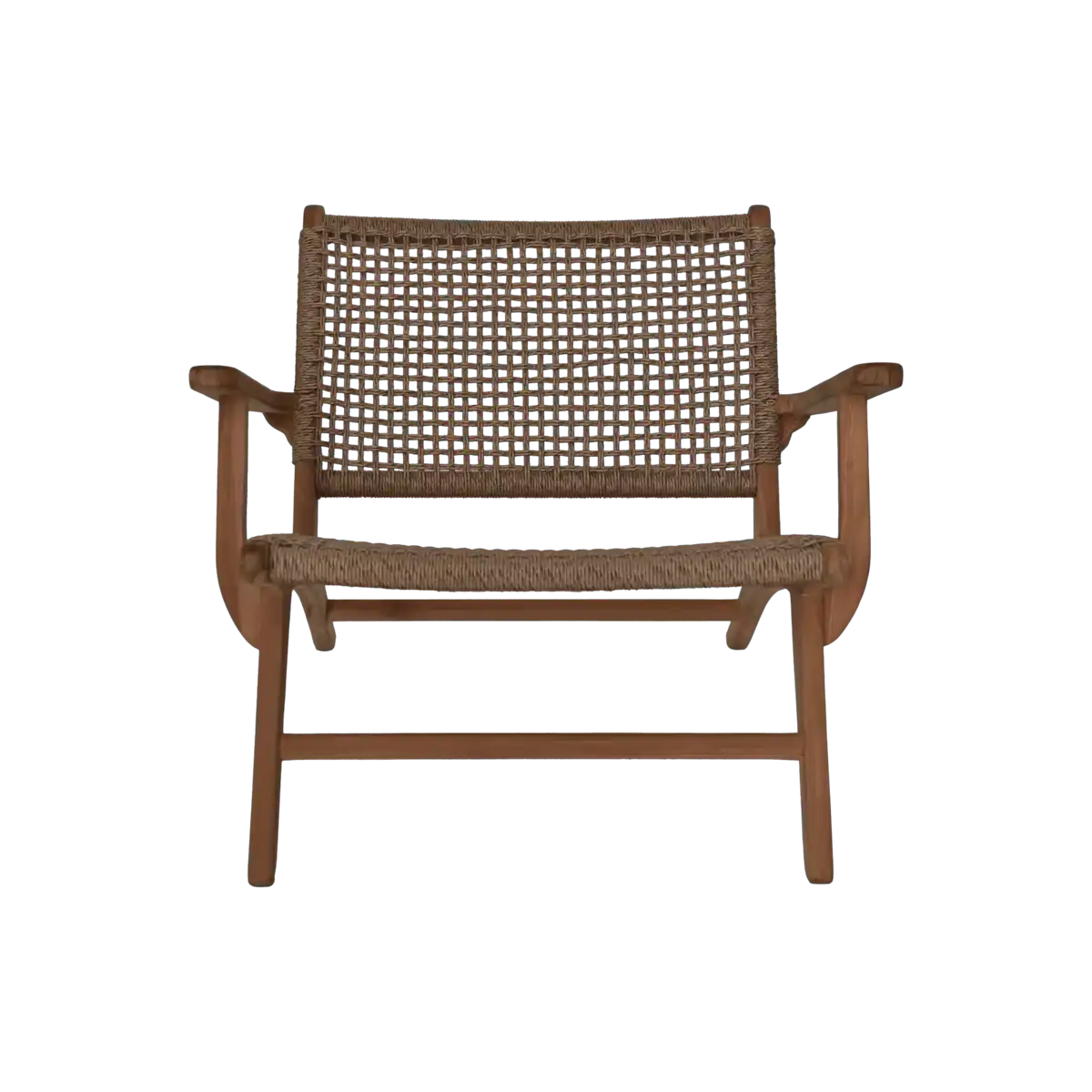 HSM Collection-Gartenstuhl Rio mit Armlehne KD-80x80x67-Natur/Natur-Teak/Bananenblatt - HomeDesign Knaus