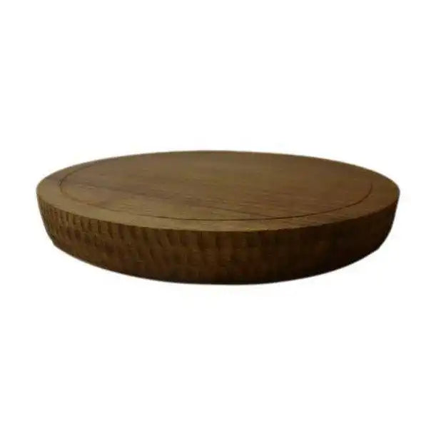 HSM Collection-Schneidebrett Sand Large-Ø45x3-Brown-Teak - HomeDesign Knaus
