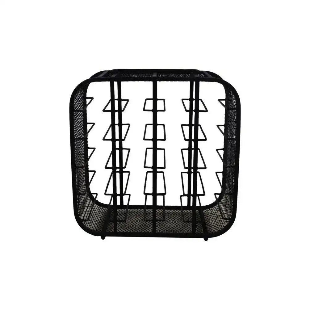 HSM Collection-Stand Wine Rack 20 Flaschen-55x25x55-Schwarz-Metall - HomeDesign Knaus
