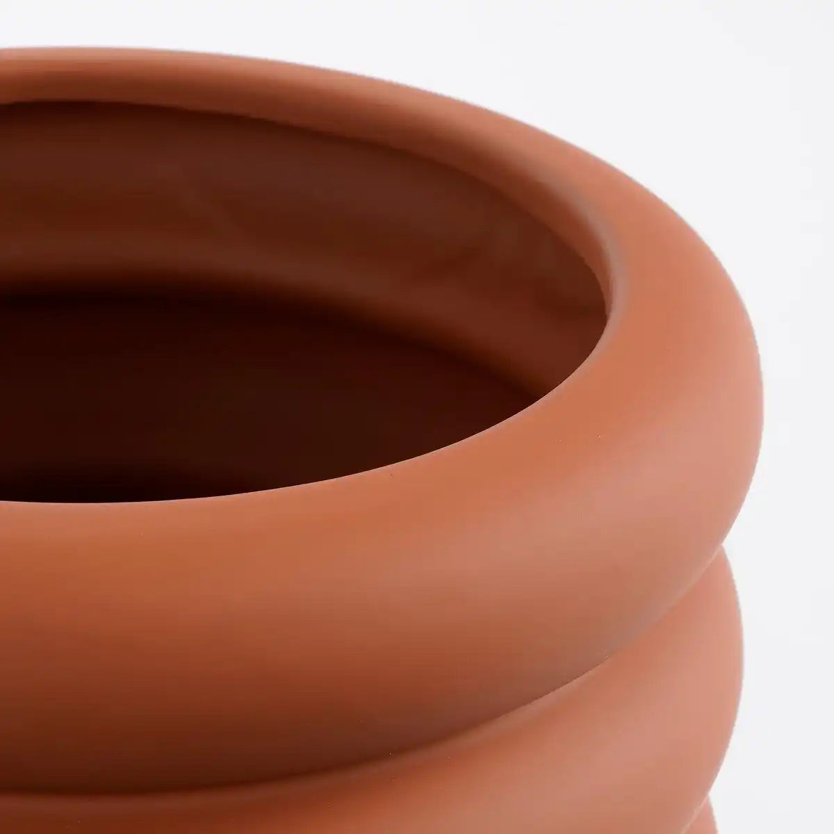 Ilse Blumentopf mit Untertasse – H16 x Ø19 cm – Keramik – Braun - HomeDesign Knaus