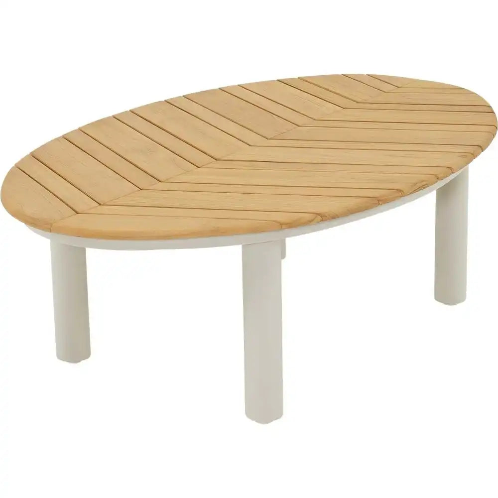 Lounge Set Lounza Beige – Premium Gartenlounge mit Teak Ablagen