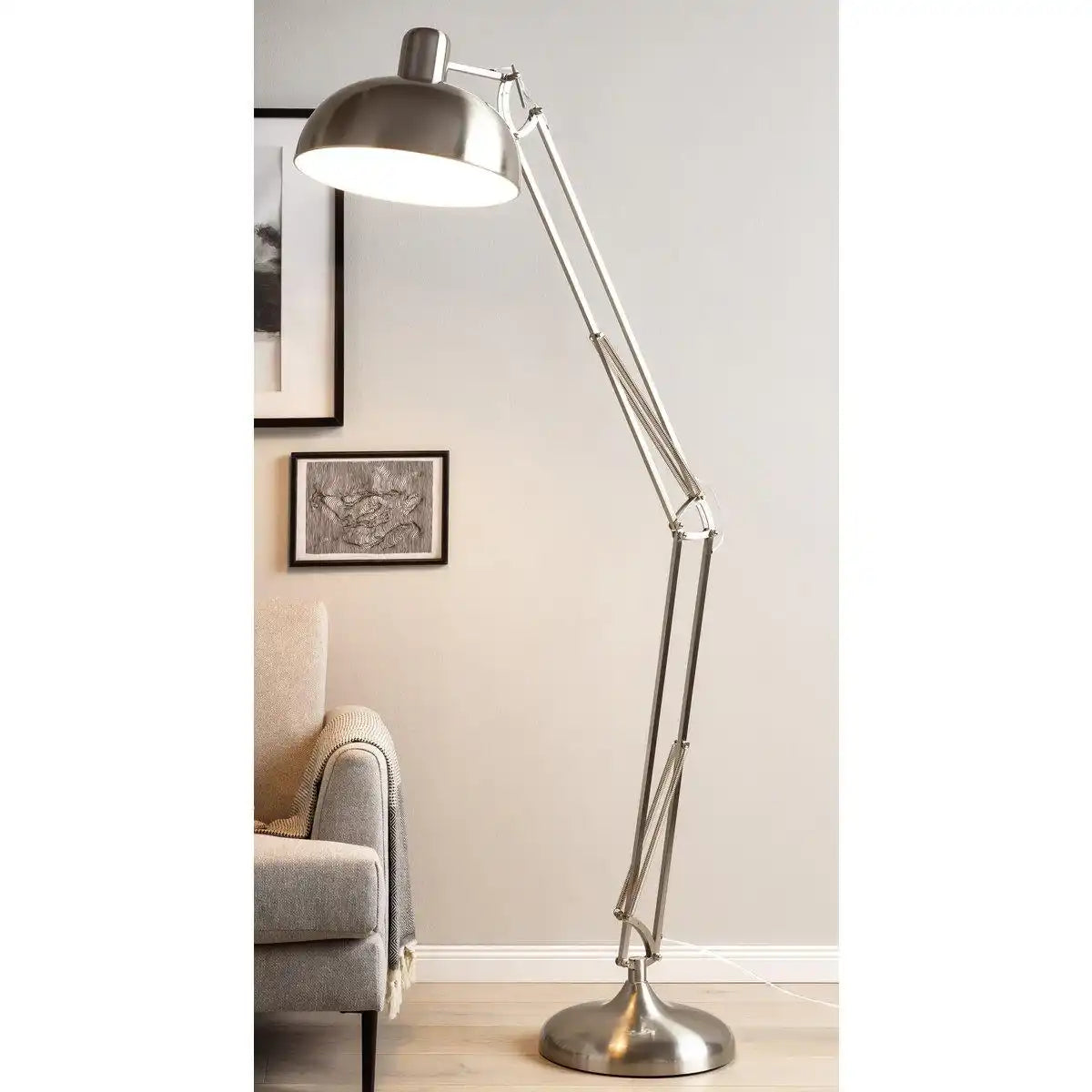Industriestehleuchte Stahl verstellbar - HomeDesign Knaus