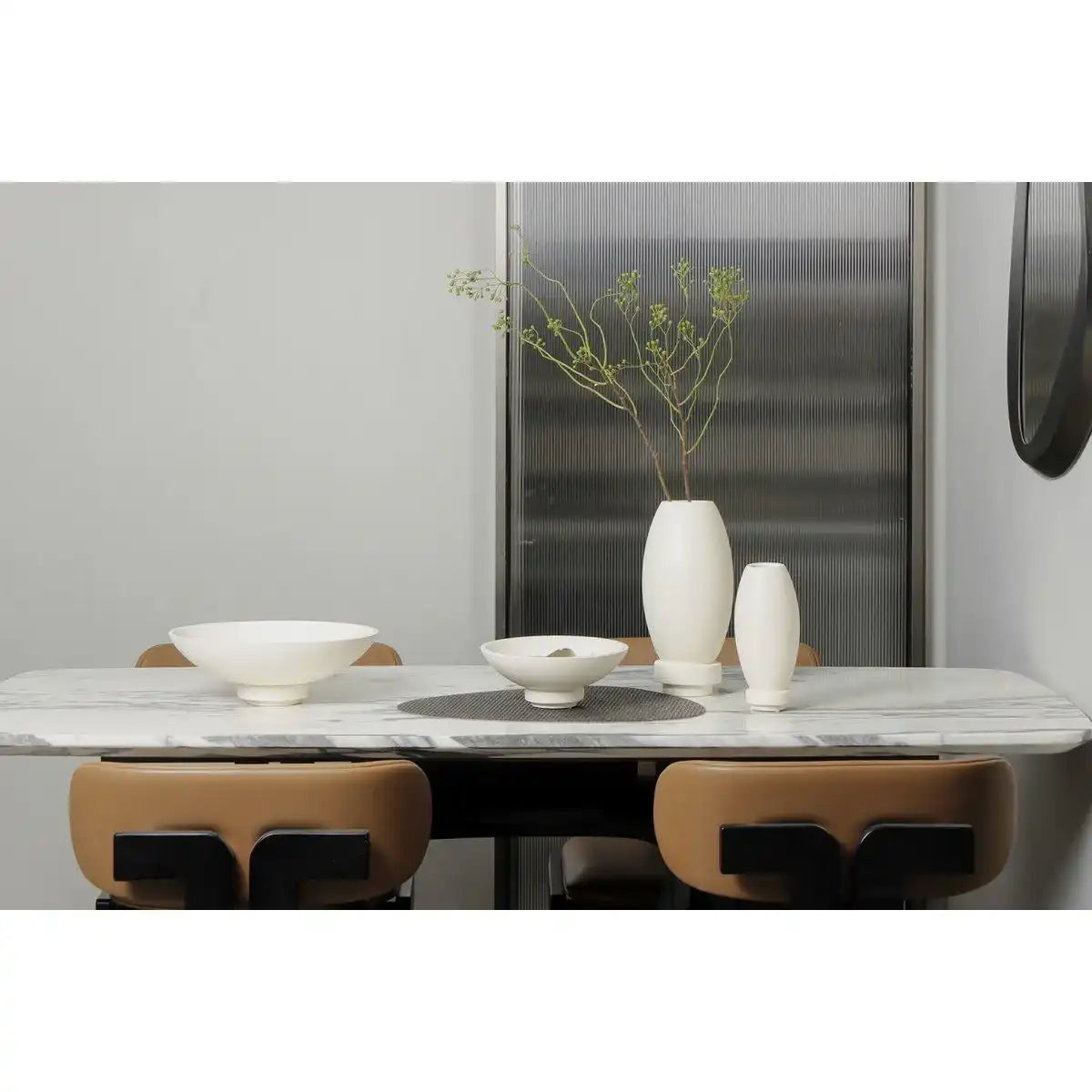 Innovative moderne Vase, Mikrozement, Top Design, RUD22WH - HomeDesign Knaus