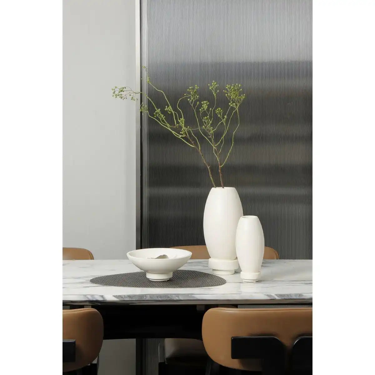 Innovative moderne Vase, Mikrozement, Top Design, RUD22WH - HomeDesign Knaus