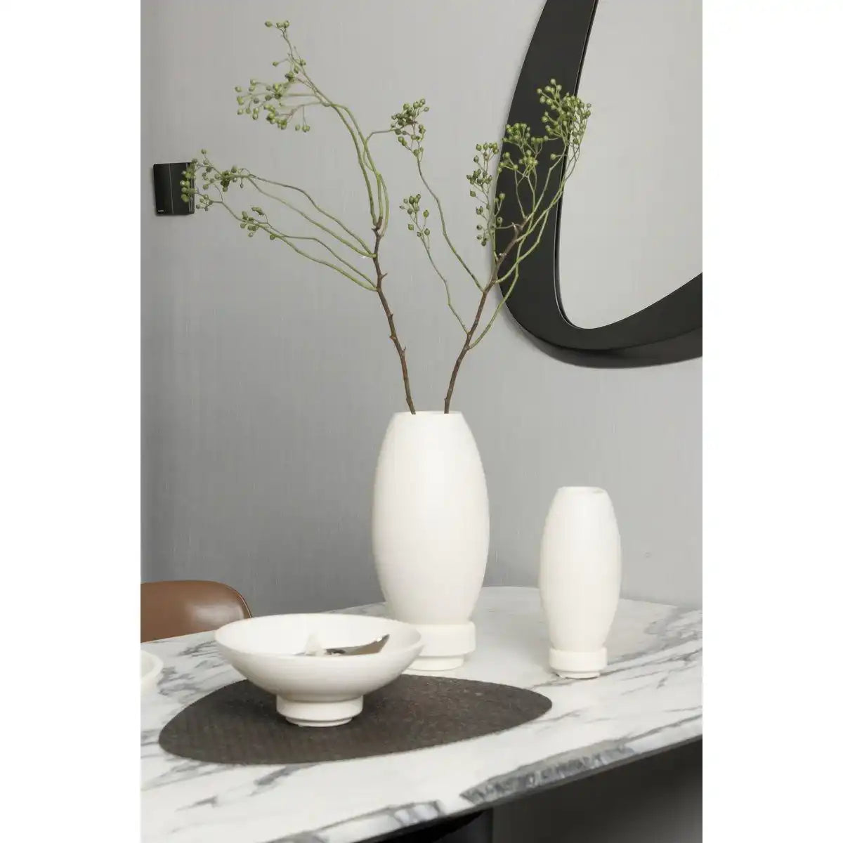 Innovative moderne Vase, Mikrozement, Top Design, RUD22WH - HomeDesign Knaus
