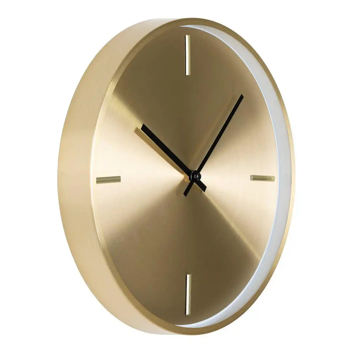 Istanbul-Wanduhr – Wanduhr, Aluminium, Gold, geräuschloses Uhrwerk, rund, ø30 - HomeDesign Knaus