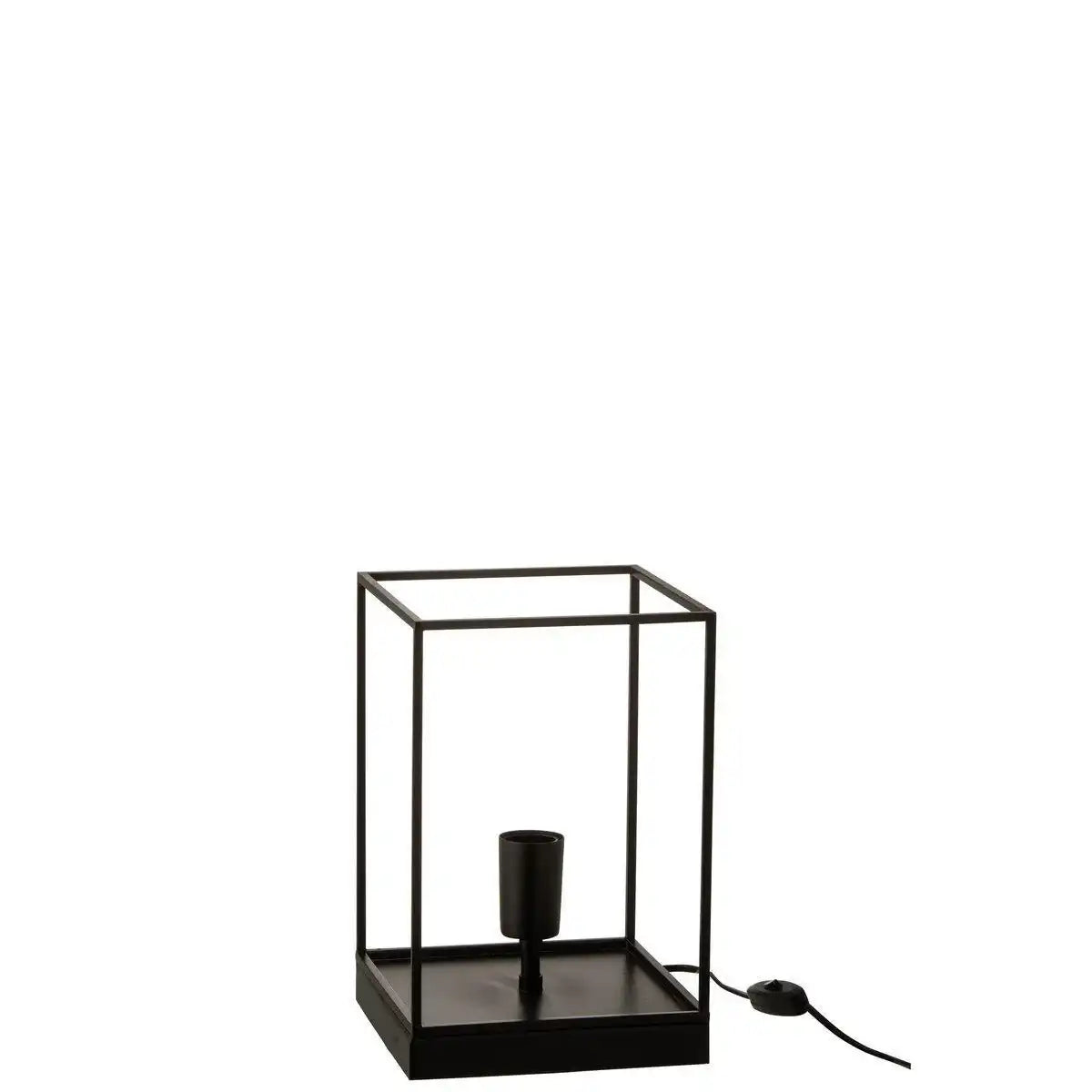 J-Line 1 Lamp Tischleuchte mit rechteckigem Rahmen – Metall – Schwarz – S - HomeDesign Knaus