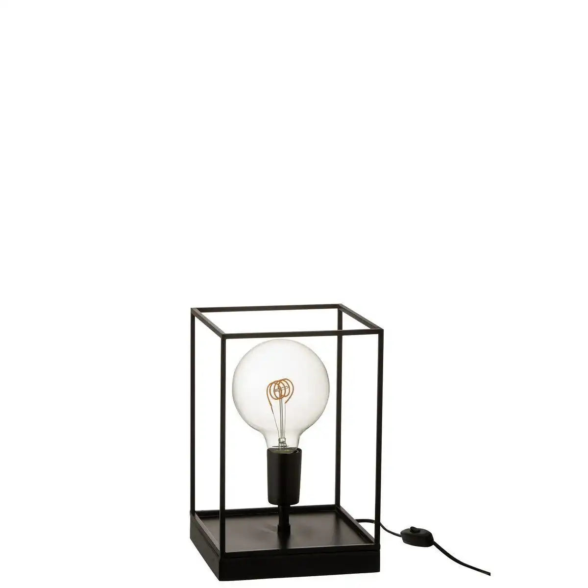 J-Line 1 Lamp Tischleuchte mit rechteckigem Rahmen – Metall – Schwarz – S - HomeDesign Knaus