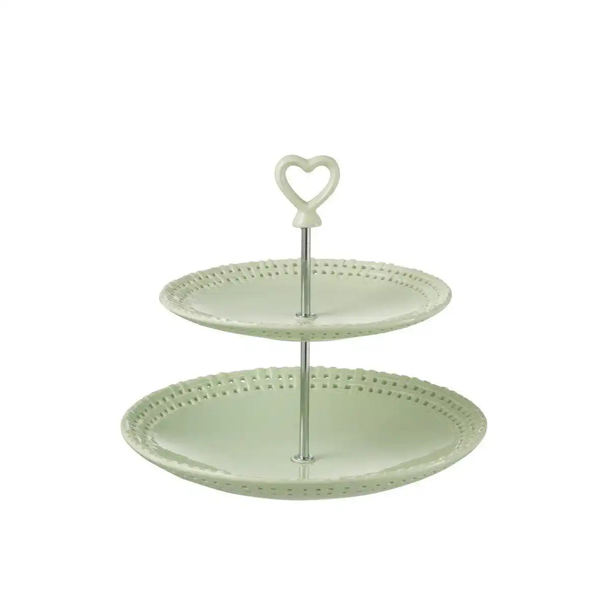 J-Line 2 Layer Teller – Keramik – Grün - HomeDesign Knaus