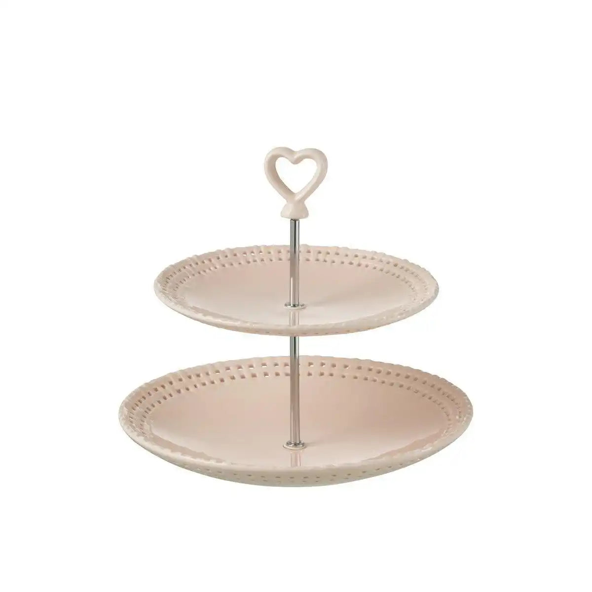 J-Line 2 Layer Teller – Keramik – Rosa - HomeDesign Knaus