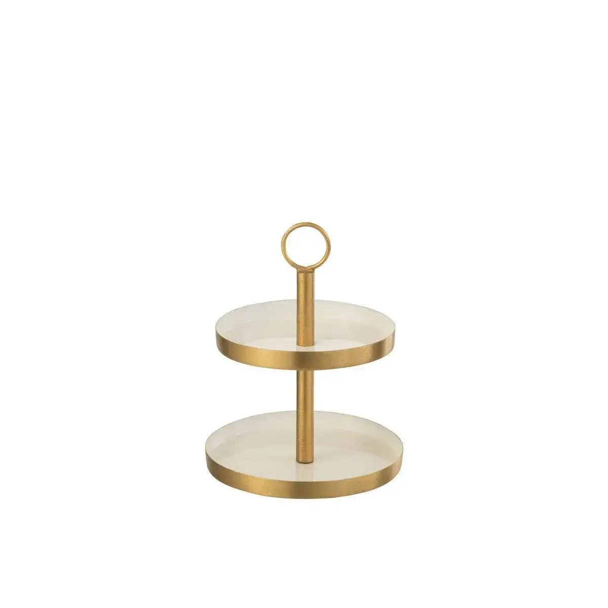 J-Line 2 Levels Kuchenblech - Kuchenblech - Metall - Weiß/Gold - HomeDesign Knaus