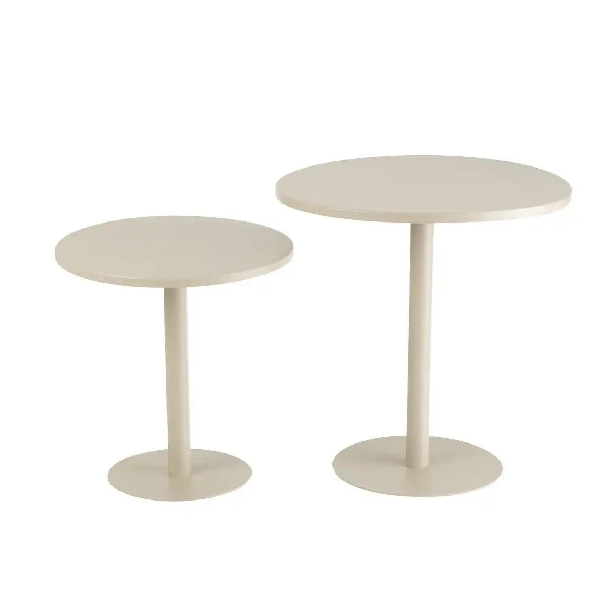 J-Line 2er-Set Beistelltisch rund Metall grau - HomeDesign Knaus