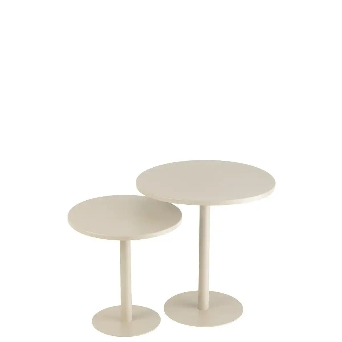 J-Line 2er-Set Beistelltisch rund Metall grau - HomeDesign Knaus